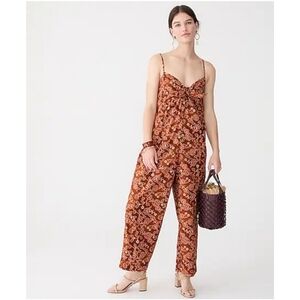 4. J.Crew Tie-front jumpsuit in vintage vines